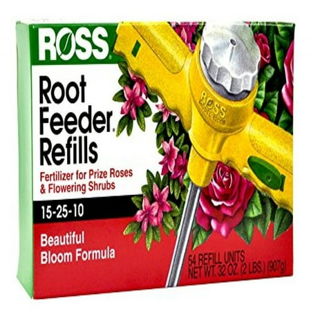 Ross Rose & Flowering Shrubs Fertilizer Refills for Ross Root Feeder, 15-25-10 (Ideal for Watering During Droughts), 54 (Best Flowering Shrubs For Zone 5)