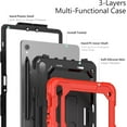 thumbnail image 3 of Funda para Samsung Galaxy Tab S10 Lite/ S10 FE/ S9 FE 10.9 pulgadas/Tab S9 11 pulgadas, funda protectora resistente a prueba de golpes con protector de pantalla, soporte giratorio de 360°, 3 of 9