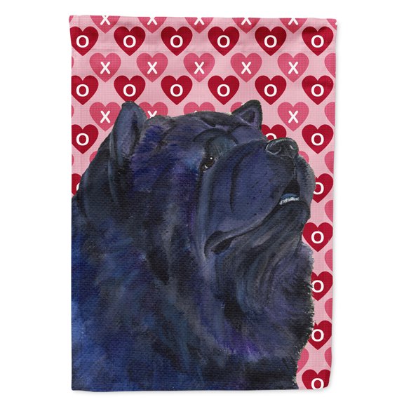 Chow Chow Hearts Love and Valentine's Day Portrait Garden Flag