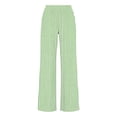 thumbnail image 5 of Iyufng Women's Cotton Linen Pants Striped Straight Leg Pants Summer High Waist Loose Casual Trousers, 5 of 5