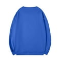 thumbnail image 4 of ZCFZJW Crewneck Sweatshirts for Men Fall Long Sleeve Basic Athletic T-Shirts Solid Color Pullover Tops Loose Oversized Baggy Sweatshirt Blue XL, 4 of 7