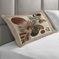 thumbnail image 2 of Ambesonne Monstera Quilted Pillowcover, Abstract Mid Century Boho, 30" x 20", Redwood Beige and Black, 2 of 2