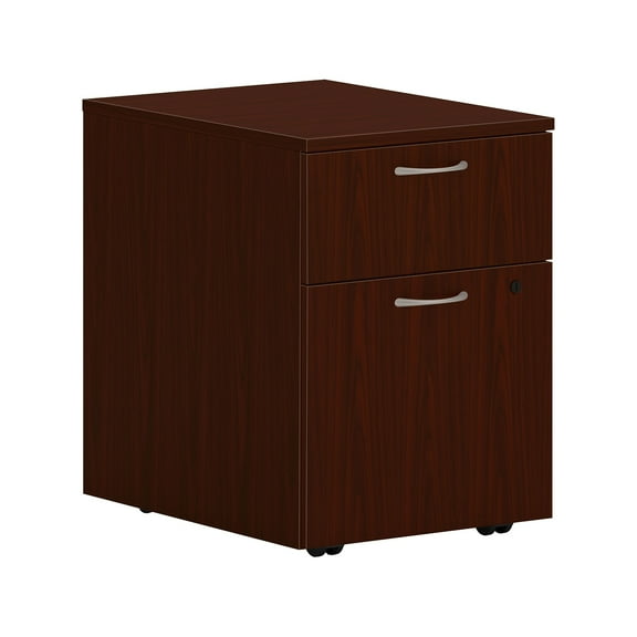 HON Mod 2-Drawer Vert File Drawer Cab Letter/Legal Traditional Mahogany 20" PLPMBFLT1