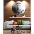 thumbnail image 5 of Designart 'Symmetrical Blue Fractal Flower' Disc Large Contemporary Circle Metal Wall Arts, 5 of 5