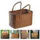 thumbnail image 2 of Basket Woven Wicker Baskets Picnic Handle Storage Rattan Market Flower Handles Straw Fruit Gift Shop, 2 of 5