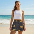 thumbnail image 5 of Xoenoiee Sunflower Leopard Print Women's Tennis Skirts High Waisted Tummy Control Pleated Athletic Golf Skorts Skirts for Running with 2 Pockets, XL, 5 of 6