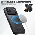thumbnail image 4 of For iPhone 18 Pro Max 6.9" 2 in 1 Detachable Back Cover Wallet Case, With Card Holder Leather Pocket Slim Phone Case,Black,For iPhone 18 Pro Max, 4 of 6