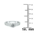 thumbnail image 5 of SZUL Women's 1 Carat Diamond Solitaire Half Bezel Ring in 10K White Gold  (J-K-L Color, I2-I3 Clarity), 5 of 8