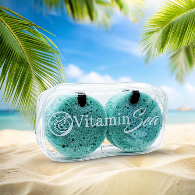 2 esponjas de baño para ducha para mujeres – Esponjas de baño para ducha – Esponjas corporales para ducha con estuche de viaje – Esponjas exfoliantes para cuerpo – Esponjas de mar para baño – Accesori