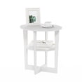 thumbnail image 4 of Furinno JAYA Oval End Table, Side Table, Nightstand, White, 4 of 6
