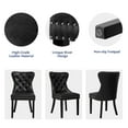 thumbnail image 3 of Subrtex Modern PU Leather Dining Chairs Set of 2, Wingback with Button Tufted Back & Nailhead Trim, Black, 3 of 6