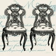 thumbnail image 2 of Robertson, Walter  26x26 White Modern Wood Framed Museum Art Print Titled - Script Chair Duo, 2 of 4