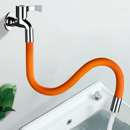 

Porfeet Adjustable Faucet Extender 360 Degree Rotation Widely Used Auxiliary Tools Water Tap Extension Tube for Kitchen(Black 30cm)