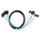 thumbnail image 1 of Mini SAS 6 SATA to 6 SATA Cable, 6Gbps Curved Straight Cable, Anti-Interference, Double Shielded SATA Cable for SSD, 0.5m/1.6ft, 1 of 4