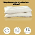 thumbnail image 3 of Muecwrye Latex Pillow, Bed Pillow for Sleeping, Natural Latex Pillow, Standard Pillow with Good Neck & Head Support, Breathable, Pressure Relief, Durable, for Back, Stomach, Side Sleepers, 3 of 6