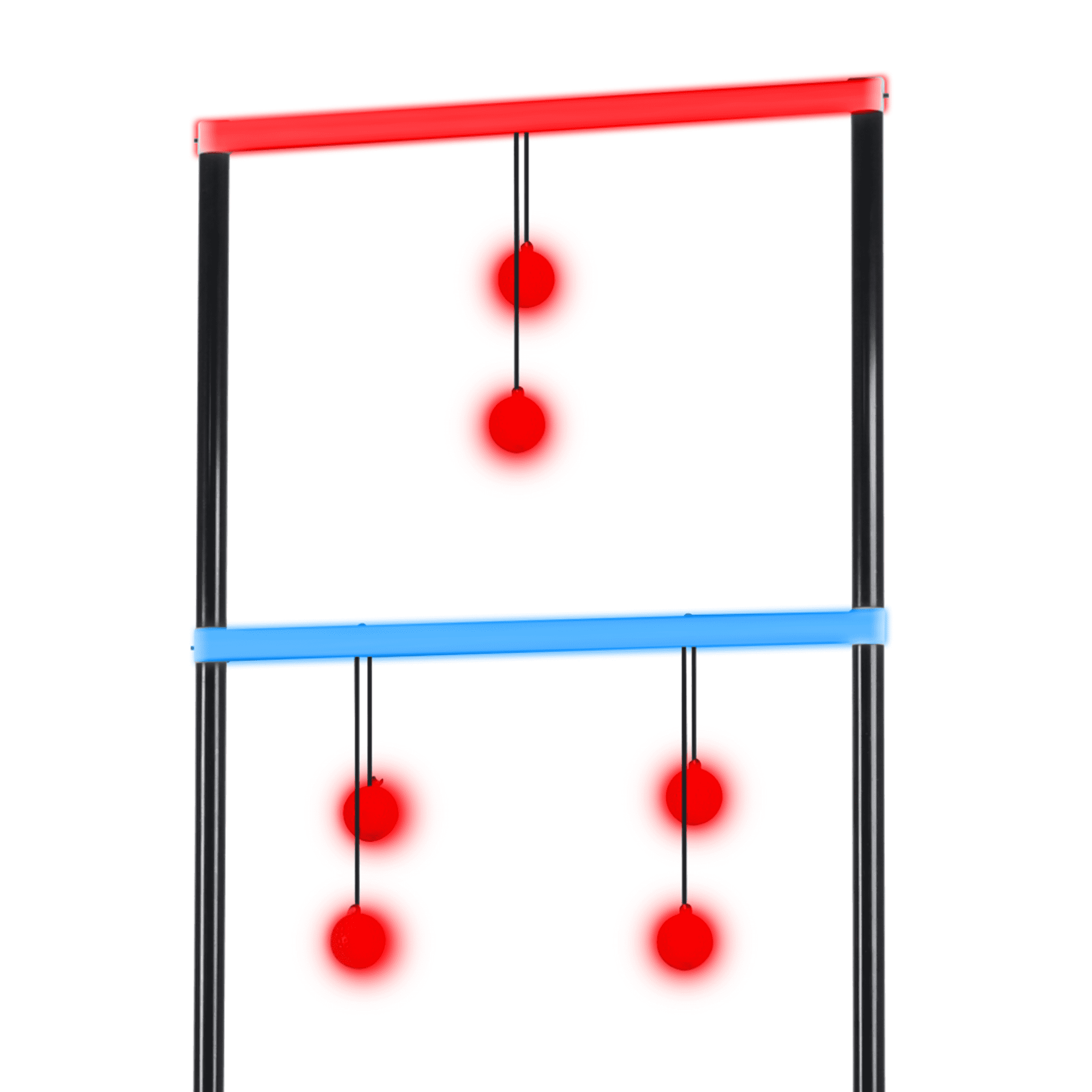 LED Ladderball, Light-Up Outdoor Toss Game, Plastic, Includes Ladders, Bolas, and Storage Bag, for All Ages, by MinnARK