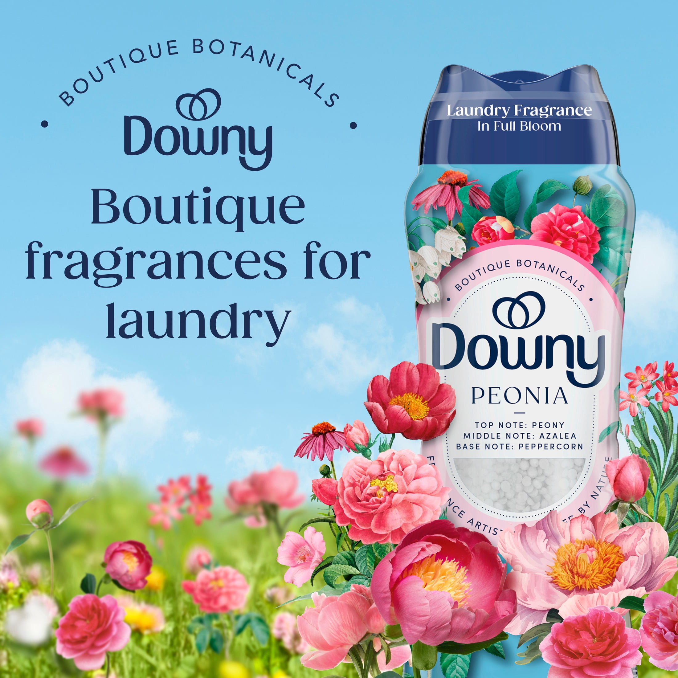 Downy In-Wash Scent Booster Laundry Beads, Boutique Botanicals Peonia, 10.7 oz