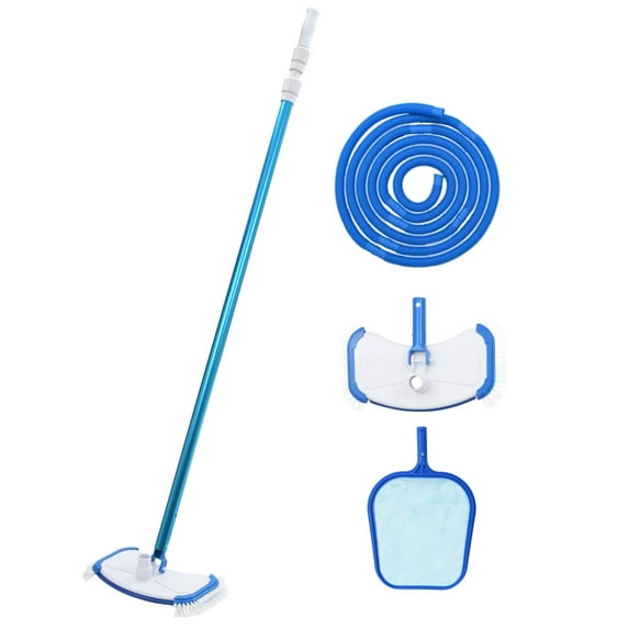 Canddidliike 4 Piece Above Ground Swimming Pool Maintenance Kit - Telescoping Pole, Skimmer, Brush and Vacuum