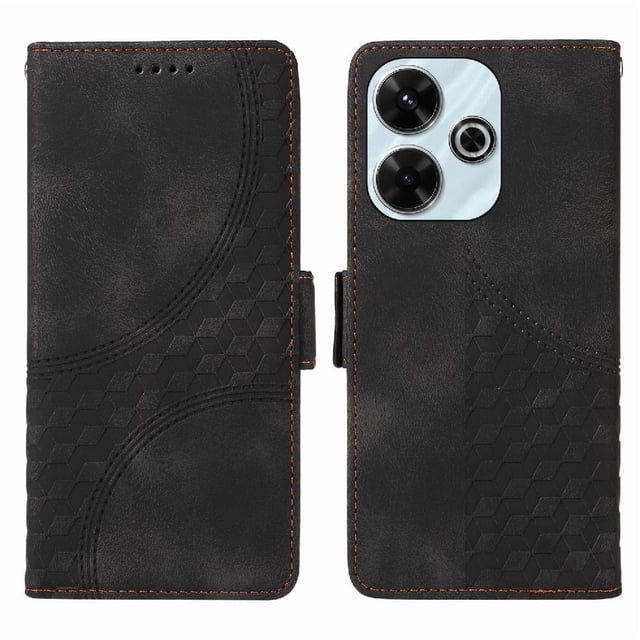 Funda GANGXUN para Xiaomi Poco M6 4G con diseño acolchado elegante, cuero PU, protección total y ajuste preciso
