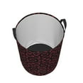 thumbnail image 4 of DouZhe Waterproof Collapsible Large Laundry Baskets, Pink Floral Hearts Prints Circular Hamper with Handles, 4 of 6