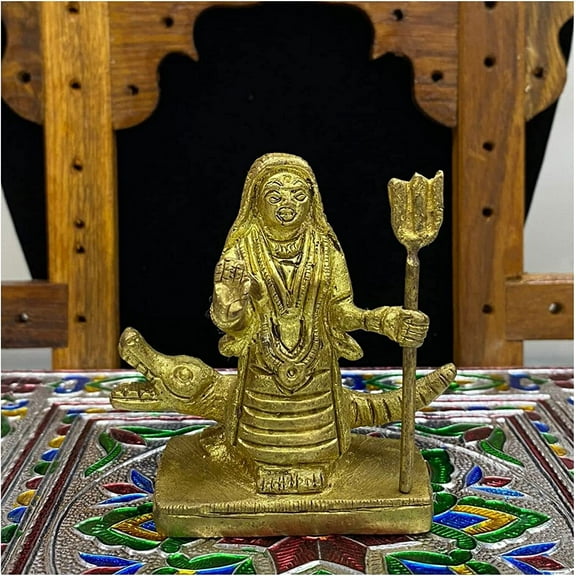 Brass Khodiyar Ma Statue Small Khodiyar MATA Idol Indian God Statue Hindu Goddess Statue Handcrafted Khodiyar Ma Murti Ma Khodiyar Sculpture Religious Gift Home Temple Decor - AtoZ India Cart