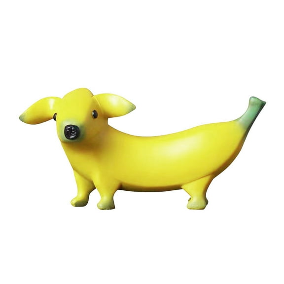 Moonsky Banana Dog Statue, Funny Resin Garden Sculpture, Indoor Outdoor Decor Gift S