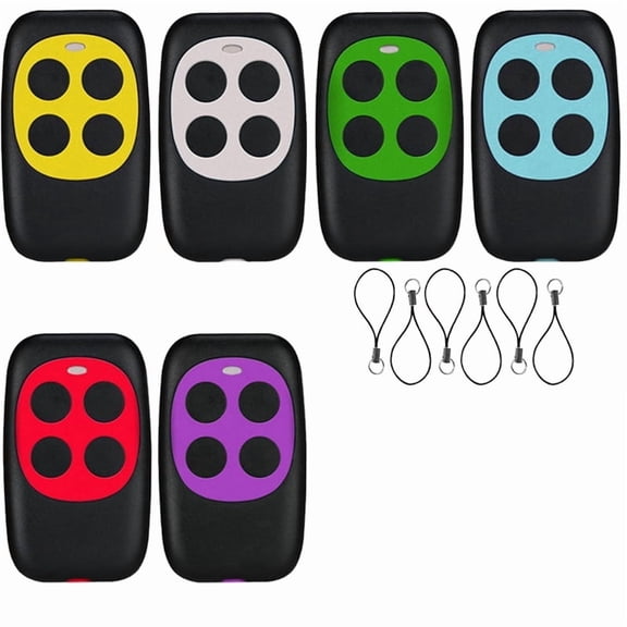 Home Use Universal Garage Door Remote 6-Pack 433.92 MHz Handheld Transmitters