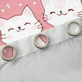 thumbnail image 4 of Manfei Cute White Cat Black Out Curtains for Teen, Dreamy Stars Print Curtains Pack of 2 (42x63 Each), Kawaii Cartoon Kitten Bedroom Curtains, Curtains and Drapes Room Decor, 4 of 6