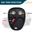 thumbnail image 3 of AKS KEYS New Replacement Keyless Remote Fob for GM 2002 - 2009 3B - MYT3X6898B (2 Pack), 3 of 6