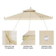 thumbnail image 3 of Yescom 10x10Ft Canopy Cover Top 2Tier PU Water Resistance for Brand_Model Walmart/MS17-31-4-2 Arrow Gazebo Outdoor Beige, 3 of 9