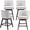 Beige Fabric, variant on Modern Swivel Bar Stools Set of 4, 26" Wine Red Counter Height Bar Stools with Back for Kitchen Island, Fabric Upholstered Island Chairs with Wood Legs, Barstool Chairs
