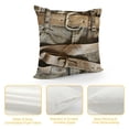 thumbnail image 4 of Western Throw Pillow Cushion Cover, Themed Hat and Old Ranching on Wooden Display Style, Decorative Square Accent Pillow Case,, 4 of 5