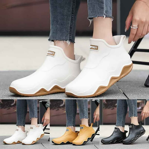 Rain Boots Women Rainy Day Rain Shoes Comfortable Full Coverage Ideal Rainy Days Rubber Boots Women White 42