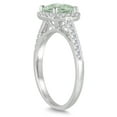 thumbnail image 2 of SZUL Women's Green Amethyst and Diamond Ring in 10K White Gold, 2 of 3
