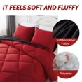 thumbnail image 3 of Set de edredón Decroom Lightweight California King rojo/negro, 3 of 6