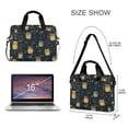 thumbnail image 3 of FORMRS 16" Laptop Bag Carrying Sleeve Case with Handle Travel Shoulder Briefcase, Orange Fireflies Pattern, 3 of 8