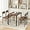 Rustic Brown, variant on MAT EXPERT Dining Table Set for 4, Rectangular Kitchen Table and Chairs with Metal Frame, Space-Saving Rustic Dinette Set, 5-Piece Dining Table Set for Dining Room, Breakfast Nook (Gray)