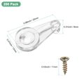 thumbnail image 3 of Uxcell Paquete de 50 Clips de Retención de Vidrio con Tornillo Cilíndrico de 4 mm para Gabinete Marrón, 3 of 5