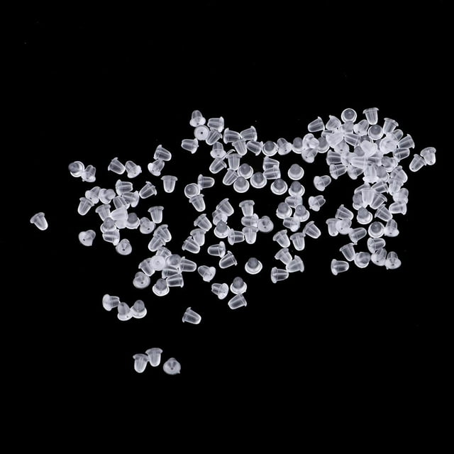 250x Tapones Traseros de Silicona de Pendientes Esplada de Seguridad de Reemplazo para Earring - S S perfecl Pendientes de silicona para pendientes