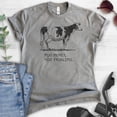thumbnail image 2 of Moo Money Moo Problems Cow Shirt, Unisex Women's Men's Shirt, Farm Animal Shirt, Cute Cow Shirt, Dark Heather Gray, Large, 2 of 6