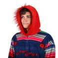 thumbnail image 4 of Chucky Men's Cosplay Hooded Kigurumi Halloween Onesie Union Suit With Zipper Pull-Medium, 4 of 5