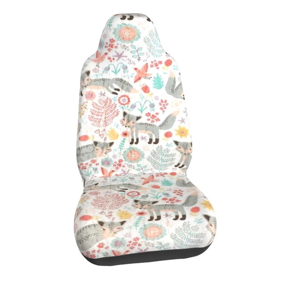 Gray & Pink - Quilted Toddler Blankets Car Seat Covers Stretch Car Seat Protectors Universal Fit