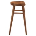 thumbnail image 4 of Counter Stool Chair, Set of 2, Walnut, Wood, Bar Pub Cafe Bistro Dining Kitchen Hospitality Restaurant, Modern Contemporary HB36676, 4 of 10