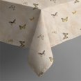 thumbnail image 5 of Beige Butterfly Pattern Square Tablecloth,Waterproof Square Table Cover,Wipeable Spillproof Washable Table Cover for Home Kitchen Party Decor 42"X42"(107x107cm), 5 of 6