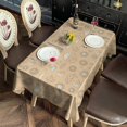 thumbnail image 6 of Beige Sun Moon Cloud Star Pattern Rectangle Tablecloth 60"x102",Waterproof Polyester Rectangle Table Cloth, Wipeable Spillproof Polyester Tablecloth for Dining, Camping, Indoor and Outdoor, 6 of 6