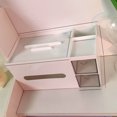 thumbnail image 2 of Caja de almacenamiento de cosméticos, caja de pañuelos de mesa, cesta de papel decorativa encantadora, organizador de maquillaje de escritorio para dormitorio, 2 of 5