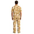 thumbnail image 6 of CCRFTGI Men's Camo Pajamas Set Lightweight Breathable Sleepwear Short Sleeve and Pants 2 Piece Set Beige XL, 6 of 6