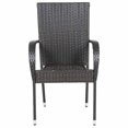 thumbnail image 3 of vidaXL 7 Piece Garden Dining Set Poly Rattan Brown, 3 of 7