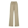 thumbnail image 4 of Ierhent Womens Work Pants Women High Waist Casual Wide Leg Long Palazzo Pants Trousers(Beige,M), 4 of 4