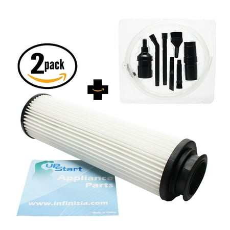 Self Propelled Windtunnel Bagless Vacuum (2-Pack Replacement Hoover Self Propelled WindTunnel Bagless U66009RM Vacuum HEPA Cartridge Filter with 7-Piece Micro Vacuum Attachment Kit - Compatible Hoover 40140201, Type 201 HEPA)